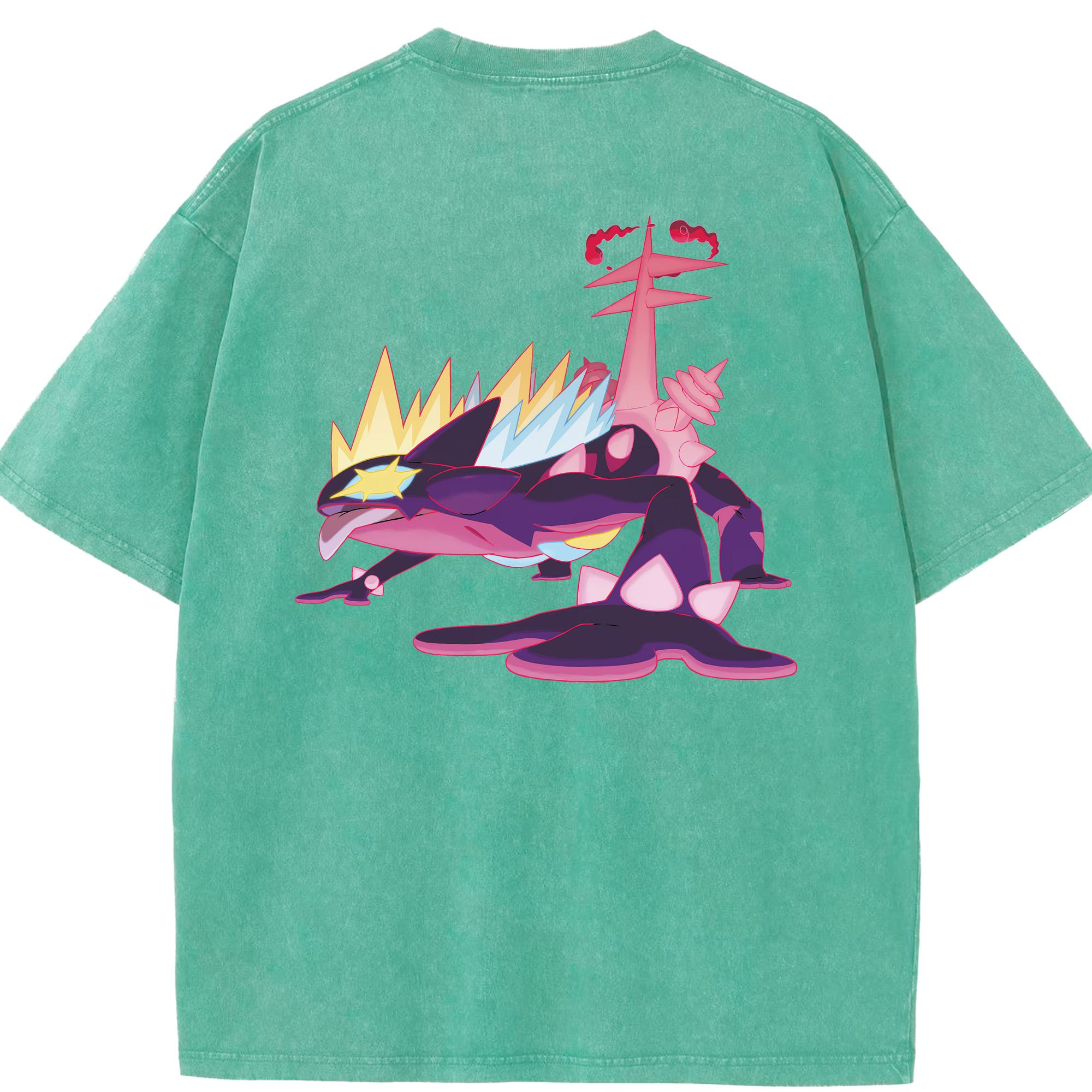 （画像用） ポケットモンスター Pokémon 綿100% ヴィンテージ風 半袖Tシャツ（背面プリント）